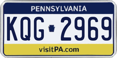 PA license plate KQG2969