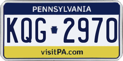 PA license plate KQG2970
