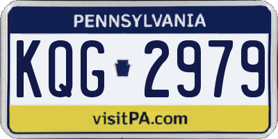 PA license plate KQG2979