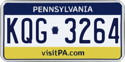 PA license plate KQG3264