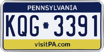 PA license plate KQG3391