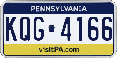 PA license plate KQG4166