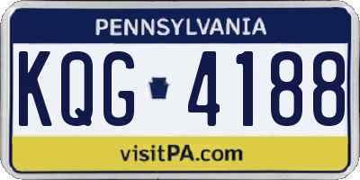 PA license plate KQG4188