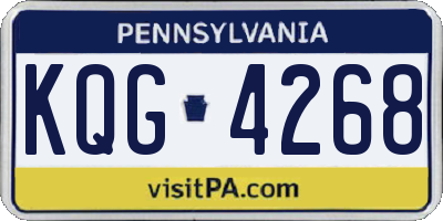 PA license plate KQG4268