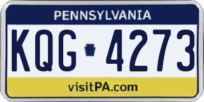 PA license plate KQG4273