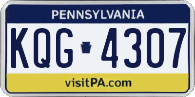 PA license plate KQG4307