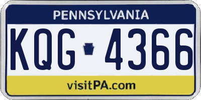 PA license plate KQG4366