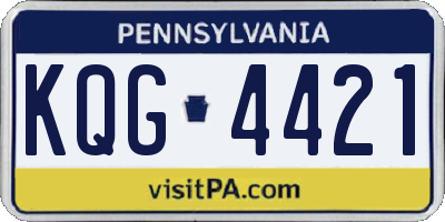 PA license plate KQG4421