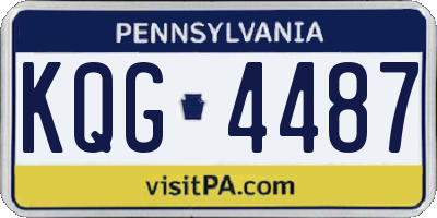 PA license plate KQG4487