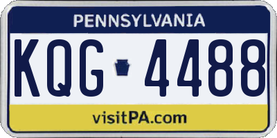 PA license plate KQG4488