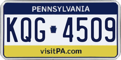 PA license plate KQG4509