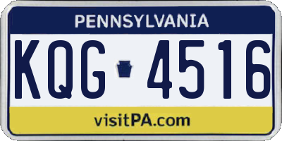 PA license plate KQG4516