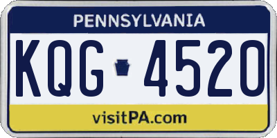 PA license plate KQG4520