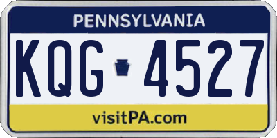 PA license plate KQG4527
