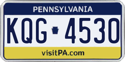 PA license plate KQG4530