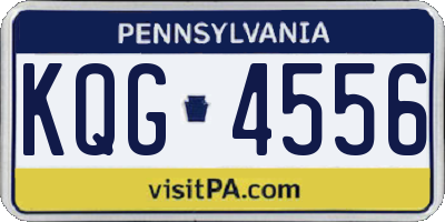 PA license plate KQG4556