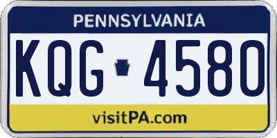 PA license plate KQG4580