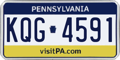 PA license plate KQG4591