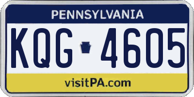 PA license plate KQG4605