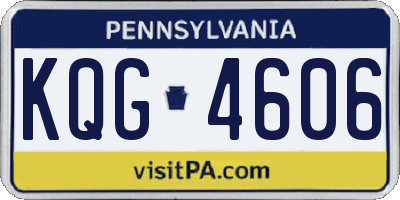 PA license plate KQG4606