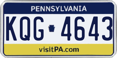 PA license plate KQG4643