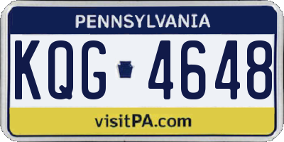 PA license plate KQG4648