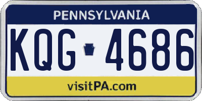 PA license plate KQG4686