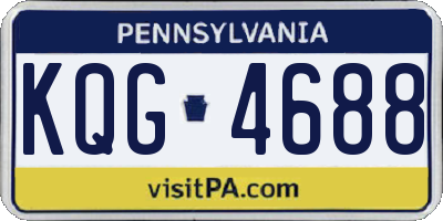 PA license plate KQG4688