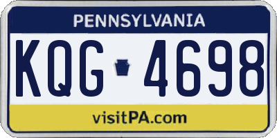 PA license plate KQG4698