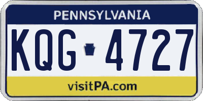 PA license plate KQG4727