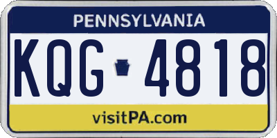 PA license plate KQG4818