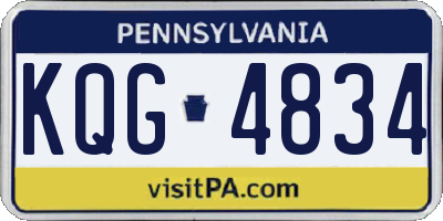 PA license plate KQG4834