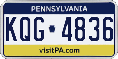 PA license plate KQG4836