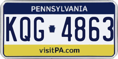 PA license plate KQG4863