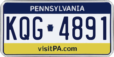 PA license plate KQG4891