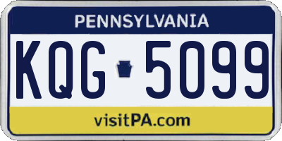 PA license plate KQG5099