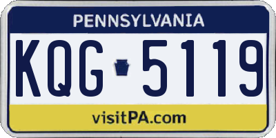 PA license plate KQG5119