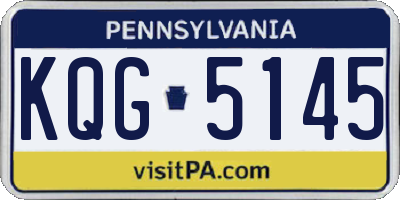 PA license plate KQG5145