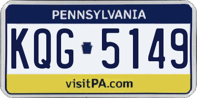 PA license plate KQG5149