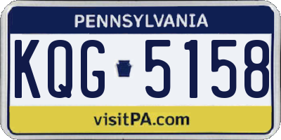 PA license plate KQG5158