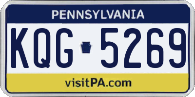 PA license plate KQG5269