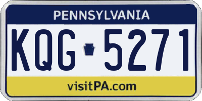 PA license plate KQG5271