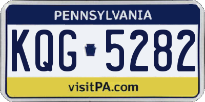 PA license plate KQG5282