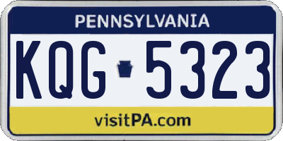 PA license plate KQG5323