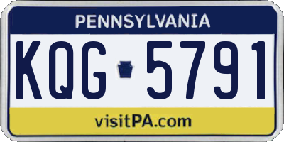 PA license plate KQG5791