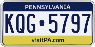 PA license plate KQG5797