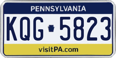 PA license plate KQG5823