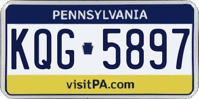 PA license plate KQG5897