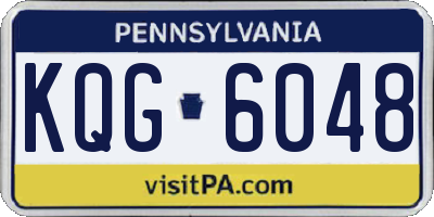 PA license plate KQG6048