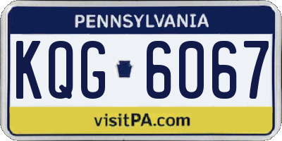 PA license plate KQG6067